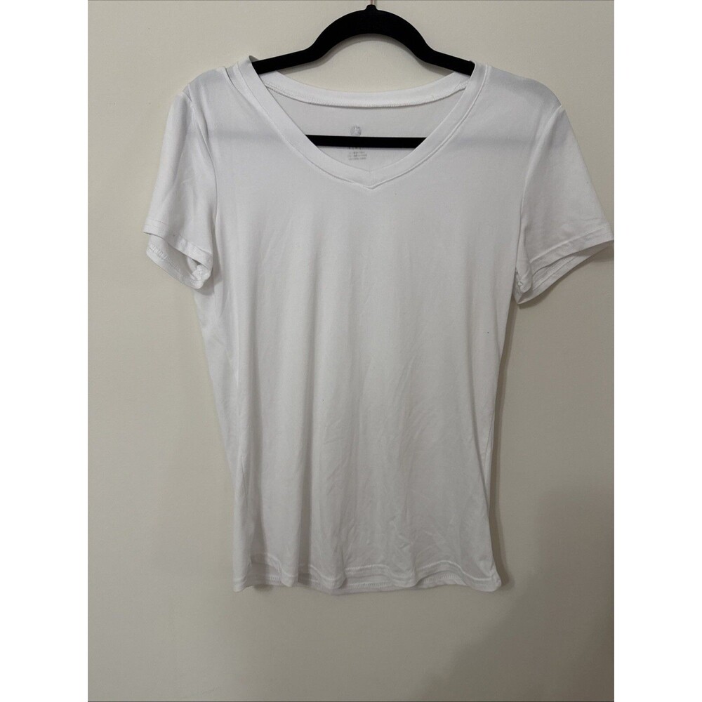Danskin White Short Sleeve T-Shirt - Small